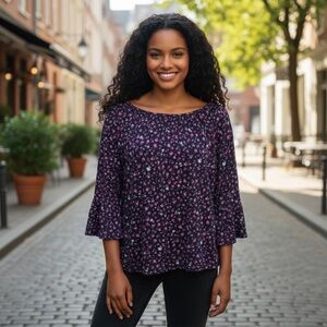 Michael Michael Kors Floral Bell 3/4
Sleeve‎ Blouse Women'